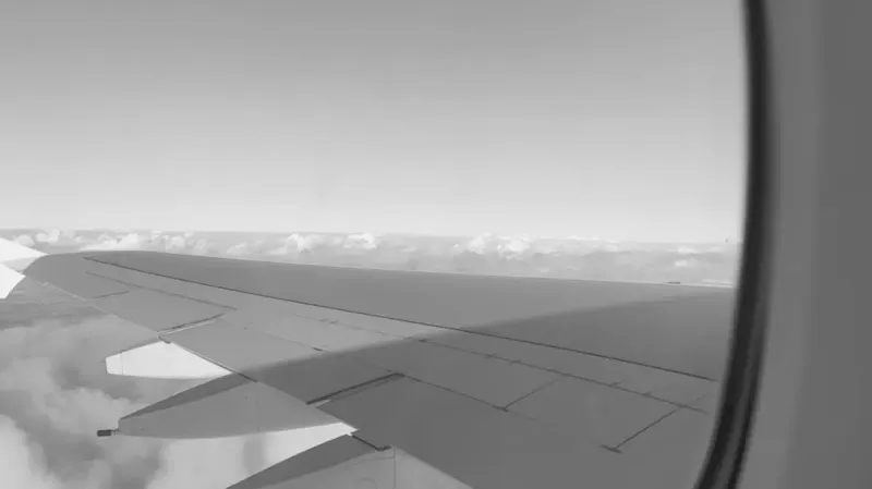 photo out of a plane window
